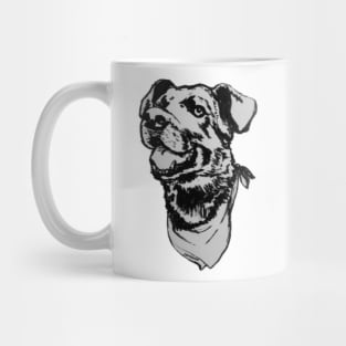 Negro Matapacos, the riot dog (black and white) Mug